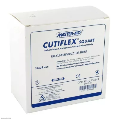 CUTIFLEX Folyo sıvalar kare 38x38 mm MasterAid, 100 adet CUTIFLEX Folyo sıvalar kare 38x38 mm MasterAid, 100 adet