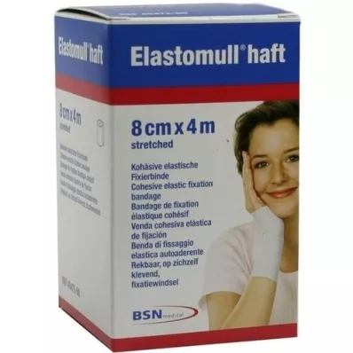 ELASTOMULL yapışkanlı 8 cmx4 m sabitleme bandajı, 1 adet