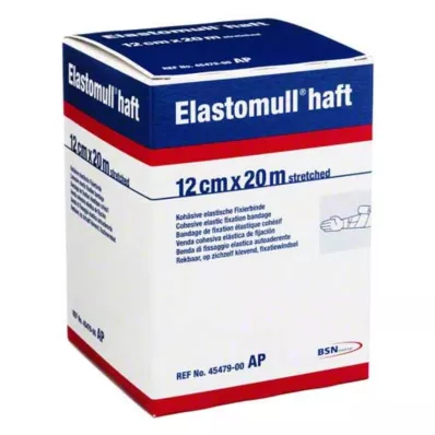 ELASTOMULL yapışkanlı 12 cmx20 m sabitleme bandajı, 1 adet