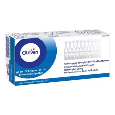 OTRIVEN %0,1 burun damlası tek dozluk pipet, 40X0,3 ml OTRIVEN %0,1 burun damlası tek dozluk pipet, 40X0,3 ml