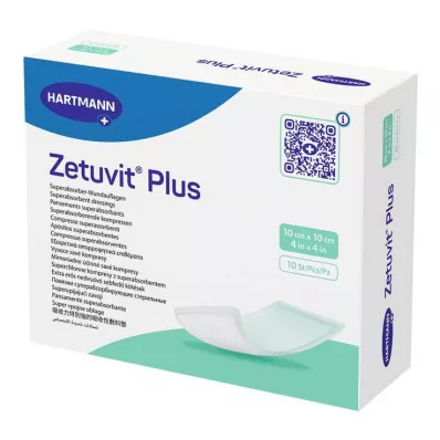 ZETUVIT Plus ekstra güçlü emici kompres steril 10x10 cm, 10 adet ZETUVIT Plus ekstra güçlü emici kompres steril 10x10 cm, 10 adet