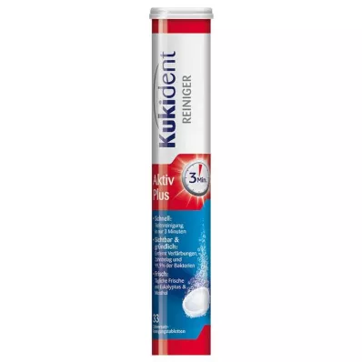 KUKIDENT Cleaner Express Active Plus Tabs, 33 adet
