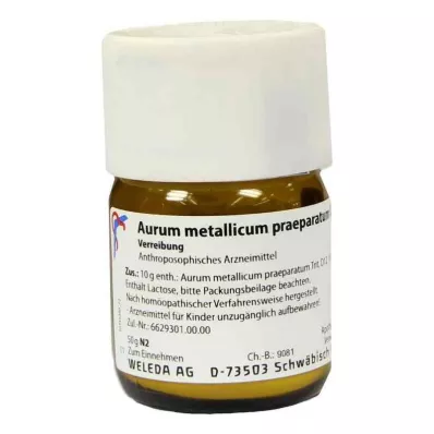 AURUM METALLICUM PRAEPARATUM D 12 Tritürasyon, 50 g