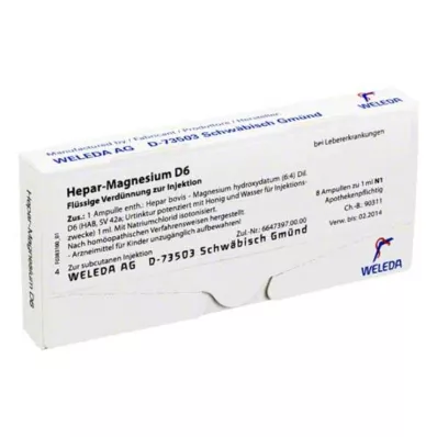 HEPAR MAGNESIUM D 6 ampul, 8X1 ml