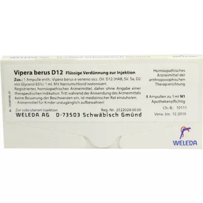 VIPERA BERUS D 12 ampul, 8X1 ml