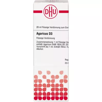 AGARICUS D 3 seyreltme, 20 ml