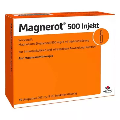MAGNEROT 500 enjekte edilebilir ampul, 10X5 ml MAGNEROT 500 enjekte edilebilir ampul, 10X5 ml