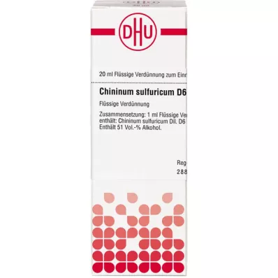 CHININUM SULFURICUM D 6 seyreltme, 20 ml