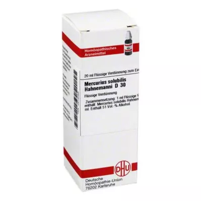 MERCURIUS SOLUBILIS Hahnemanni D 30 dilüsyonu, 20 ml MERCURIUS SOLUBILIS Hahnemanni D 30 dilüsyonu, 20 ml