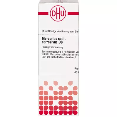 MERCURIUS SUBLIMATUS corrosivus D 8 seyreltme, 20 ml