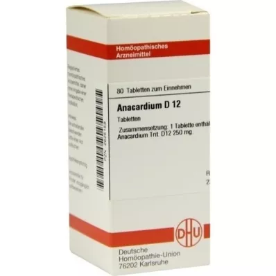 ANACARDIUM D 12 Tablet, 80 Kapsül