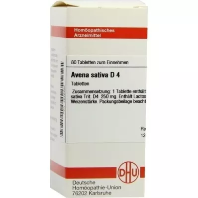 AVENA SATIVA D 4 Tablet, 80 Kapsül