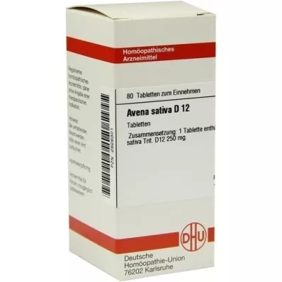 AVENA SATIVA D 12 Tablet, 80 Kapsül