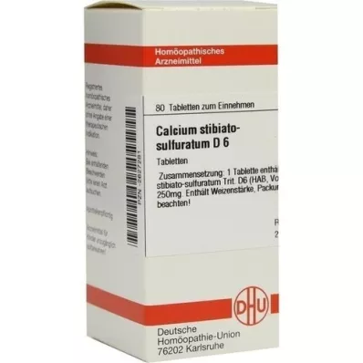 CALCIUM STIBIATO sulfuratum D 6 tablet, 80 adet