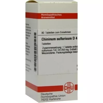 CHININUM SULFURICUM D 4 Tablet, 80 Kapsül