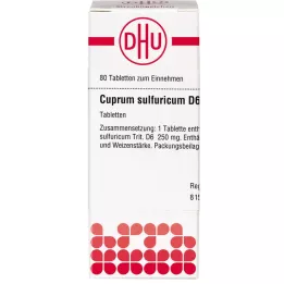 CUPRUM SULFURICUM D 6 Tablet, 80 Kapsül