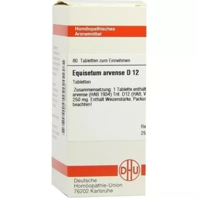 EQUISETUM ARVENSE D 12 Tablet, 80 Kapsül