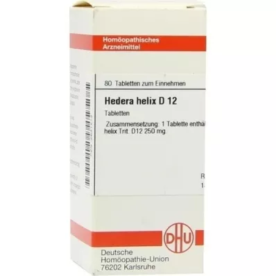 HEDERA HELIX D 12 Tablet, 80 Kapsül