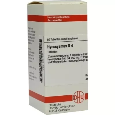 HYOSCYAMUS D 4 Tablet, 80 Kapsül