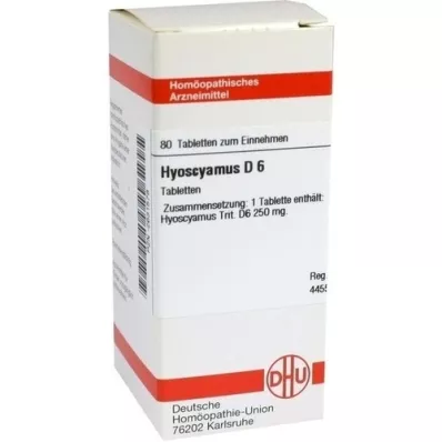 HYOSCYAMUS D 6 Tablet, 80 Kapsül