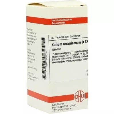 KALIUM ARSENICOSUM D 12 Tablet, 80 Kapsül