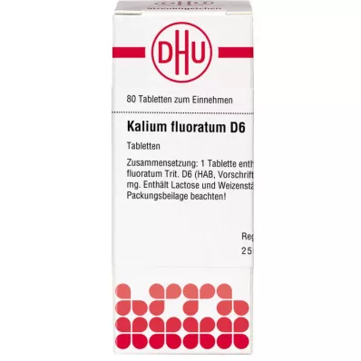 KALIUM FLUORATUM D 6 Tablet, 80 Kapsül