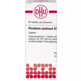 PLUMBUM ACETICUM D 12 Tablet, 80 Kapsül