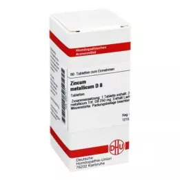 ZINCUM METALLICUM D 8 Tablet, 80 Kapsül