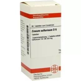 ZINCUM SULFURICUM D 6 Tablet, 80 Kapsül