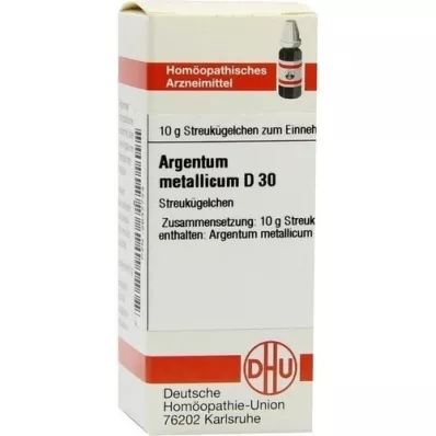 ARGENTUM METALLICUM D 30 globül, 10 g