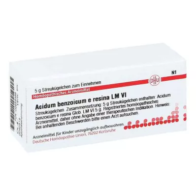 ACIDUM BENZOICUM e resina LM VI Kürecikler, 5 g ACIDUM BENZOICUM e resina LM VI Kürecikler, 5 g