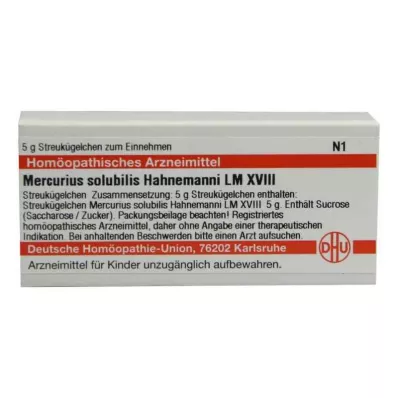 MERCURIUS SOLUBILIS Hahnemanni LM XVIII Globül, 5 g MERCURIUS SOLUBILIS Hahnemanni LM XVIII Globül, 5 g