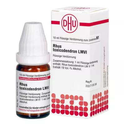 RHUS TOXICODENDRON LM VI Seyreltme, 10 ml RHUS TOXICODENDRON LM VI Seyreltme, 10 ml