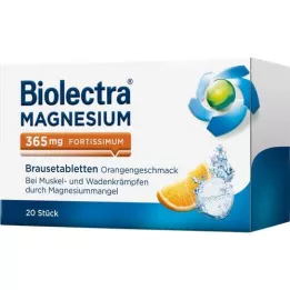 BIOLECTRA Magnezyum 365 mg fortissimum Portakal, 20 Kapsül
