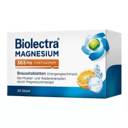 BIOLECTRA Magnezyum 365 mg fortissimum Portakal, 20 Kapsül