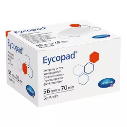 EYCOPAD Göz kompresleri 56x70 mm steril olmayan, 5 adet