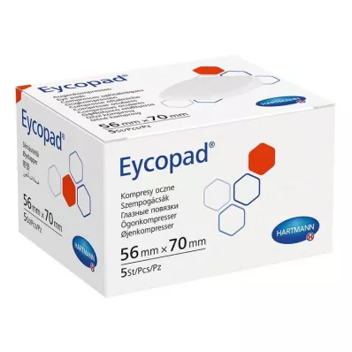 EYCOPAD Göz kompresleri 56x70 mm steril olmayan, 5 adet