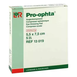 PRO-OPHTA Kompresler 5,5x7,5 cm steril tekli, 5 adet