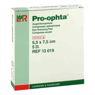 PRO-OPHTA Kompresler 5,5x7,5 cm steril tekli, 5 adet