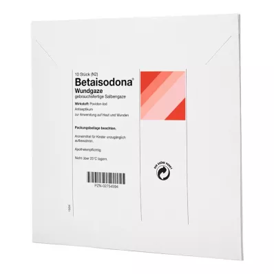 BETAISODONA Yara gazlı bezi 10x10 cm, 10 adet BETAISODONA Yara gazlı bezi 10x10 cm, 10 adet