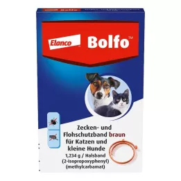 BOLFO Küçük köpekler/kediler için kahverengi pire koruma bandı, 1 adet
