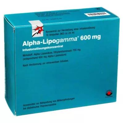 ALPHA-LIPOGAMMA 600 mg infüzyon çözeltisi konsantresi, 10X24 ml