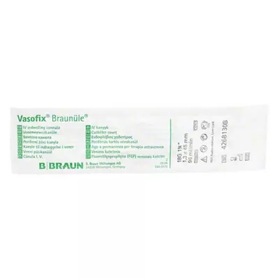 VASOFIX Kahverengi iğne 18 G 45 mm yeşil, 1 adet