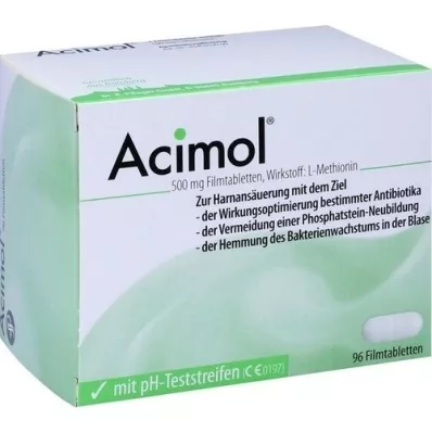 ACIMOL pH test şeritleri ile film kaplı tabletler, 96 adet