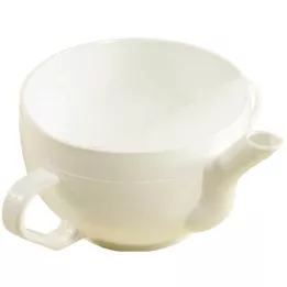 KRANKENTASSE Plastik w. 2 kulp beyaz, 1 adet