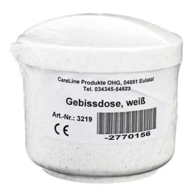GEBISSDOSE ek parça ve kapaklı beyaz, 1 adet