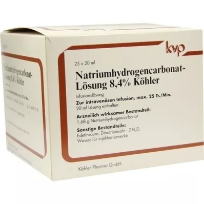 NATRIUMHYDROGENCARBONAT-Köhler %8,4 çözelti, 25X20 ml