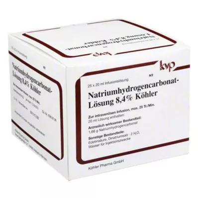 NATRIUMHYDROGENCARBONAT-Köhler %8,4 çözelti, 25X20 ml
