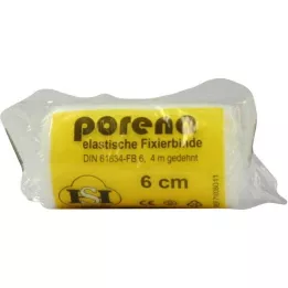 PORENA Elastik gazlı bez bandaj 6 cm beyaz, viyolonselli, 1 adet