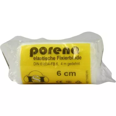 PORENA Elastik gazlı bez bandaj 6 cm beyaz, viyolonselli, 1 adet